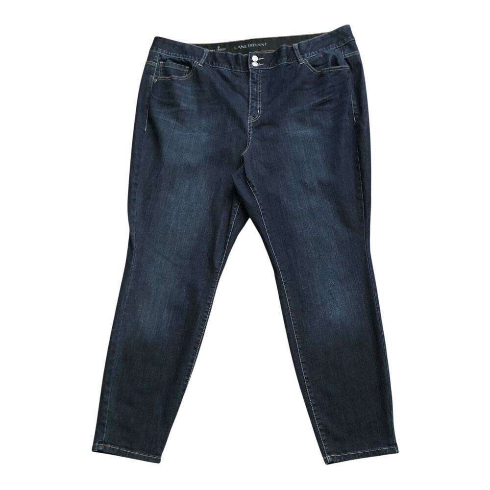 Lane Bryant Skinny Jeans Womens Plus 28 Dark Wash Blue Tighter Tummy Stretch